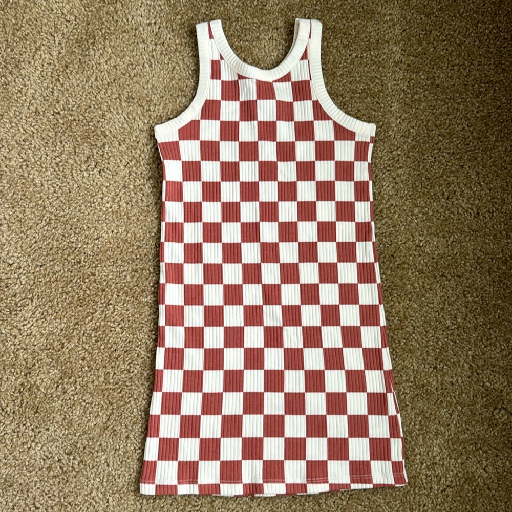 Old Navy Girls Ribbed Checkered Dress